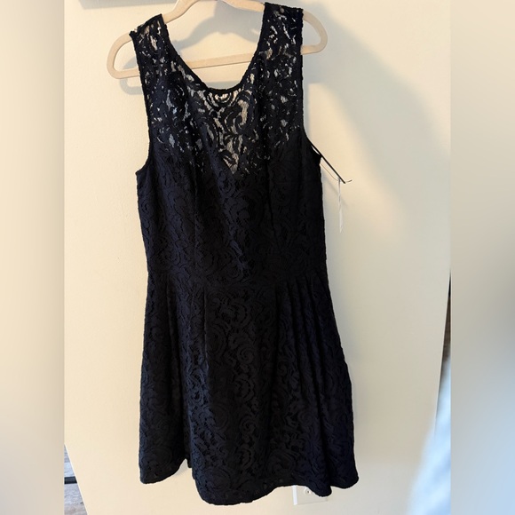 Cynthia Steffe Navy Lace Mini Dress - Picture 1 of 2
